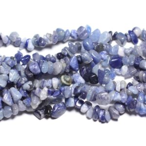 110pc environ - Perles Pierre Aventurine Bleu Rocailles Chips 4-10mm - 4558550002662