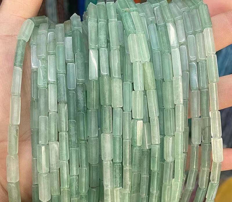 4x13mm Natural Square Aventurine Loose Beads, Aventurine Square Nugget Beads,wholesale Loose Beads Supply,one Strand 15"