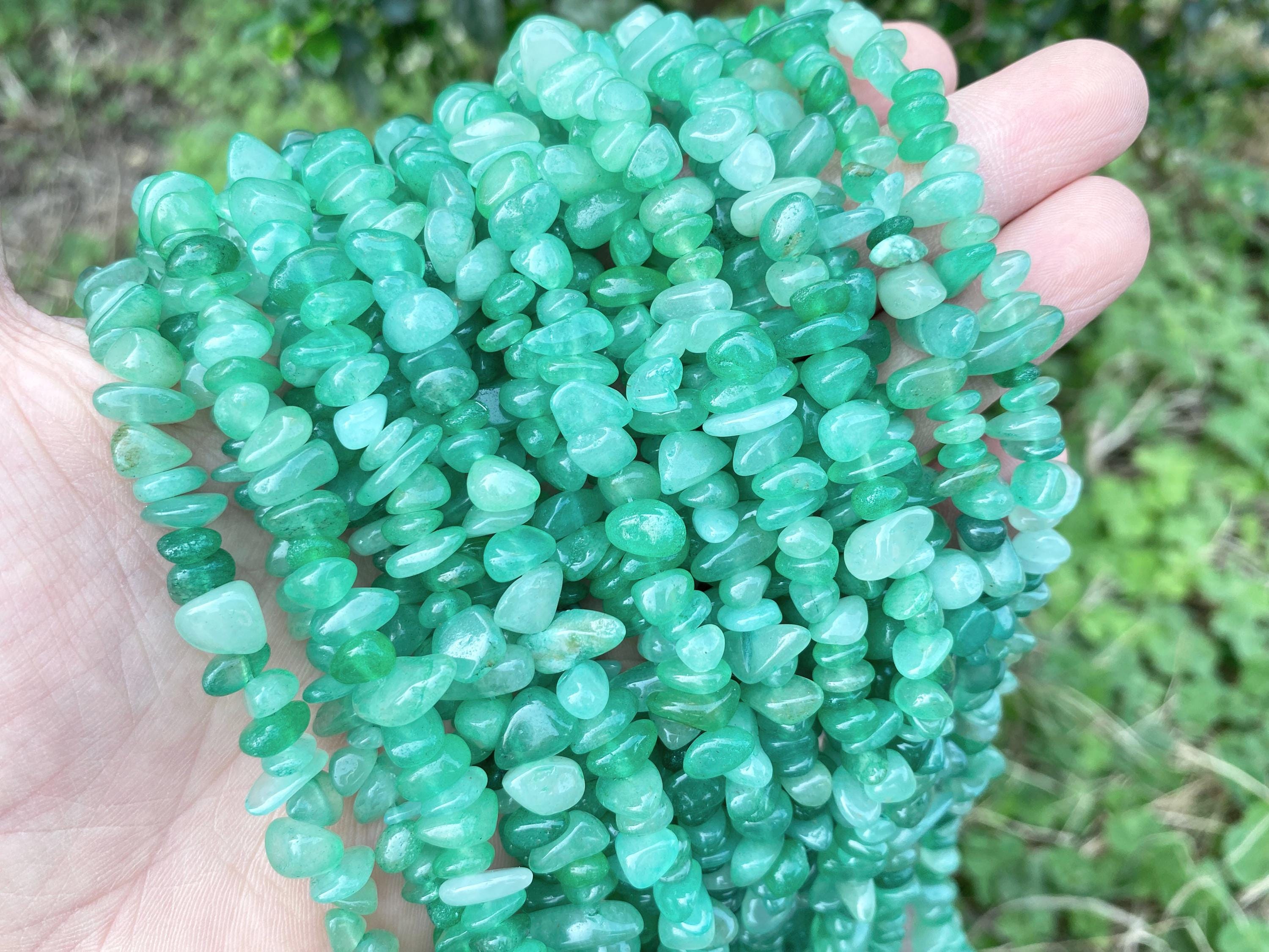 Full 32' Natural Green Aventurine 5~10mm Size Chip Beads,bracelets/neckalce For Jewelry Making Beads,gemstone Freeform Chip Nugget Beads.