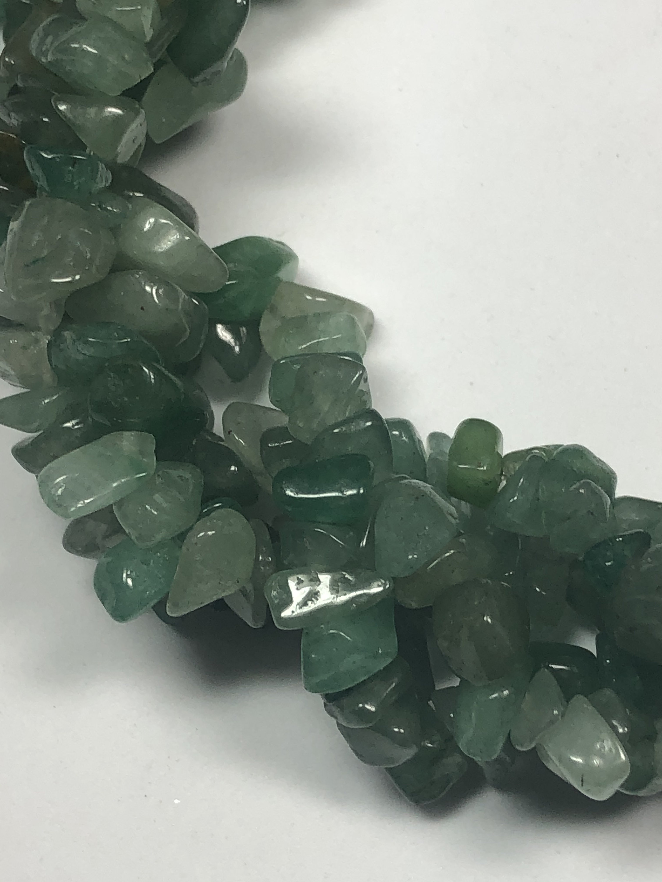 Aventurine Gemstone Chips. Full 36" Strand Of Soft Green Aventurine Chips. Aventurine Gemstone Chips. Full 36" Strand Of Soft Green Aventurine Chips.