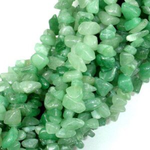 Green Aventurine, 4-9 mm Chips Beads, 31 Inch, Long full strand, Hole 0.8mm (249005001)