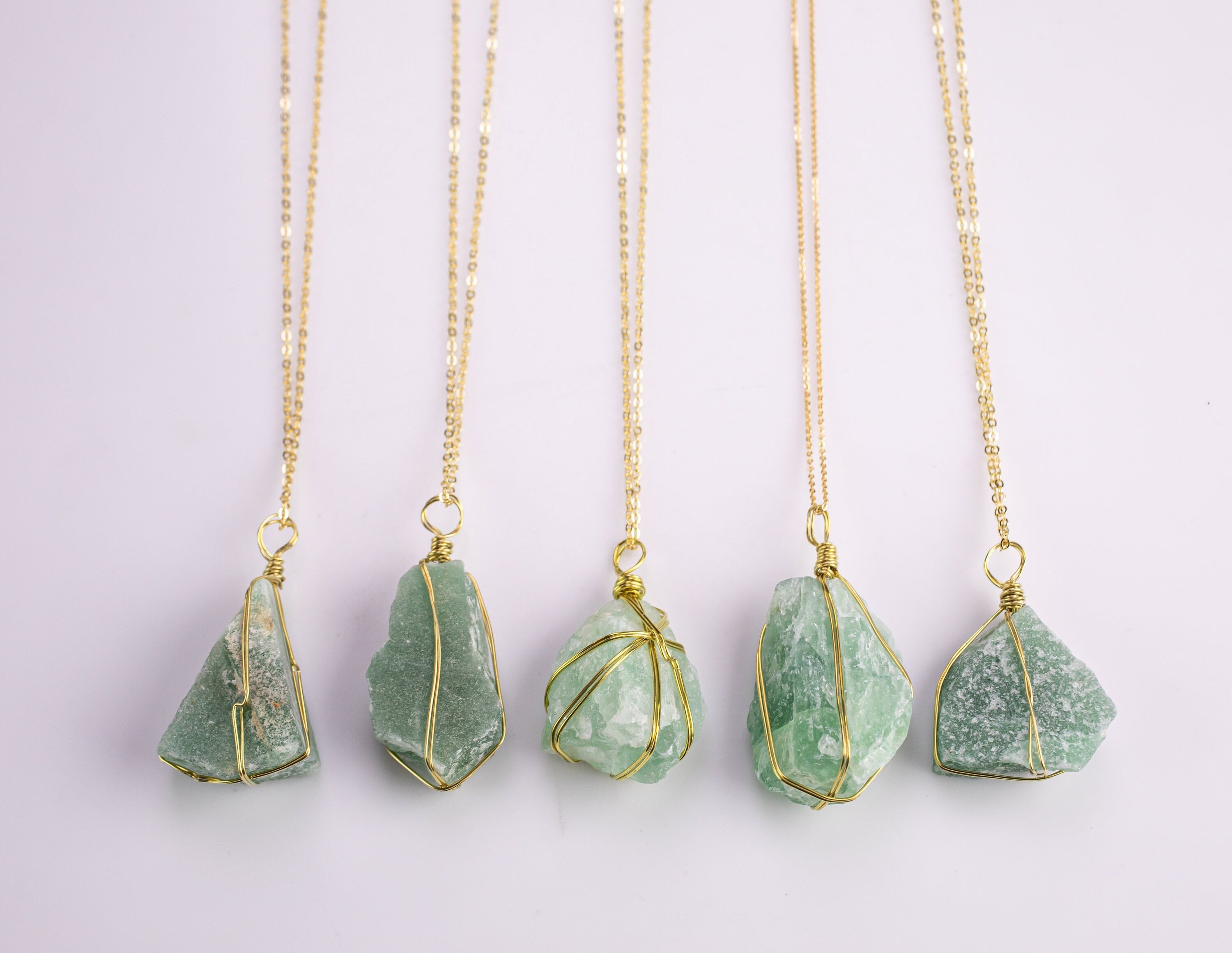 Green Aventurine Crystal Necklaces Handmade In Usa Wire Wrapped Raw Natural Gemstone Crystal Necklace Handmade Jewelry Raw Green Aventurine Green Aventurine Crystal Necklaces Handmade In Usa Wire Wrapped Raw Natural Gemstone Crystal Necklace Handmade Jewelry Raw Green Aventurine