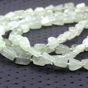 Green Aventurine Gemstone Nugget Beads: 13.5" Strand, 5x8-7x10mm