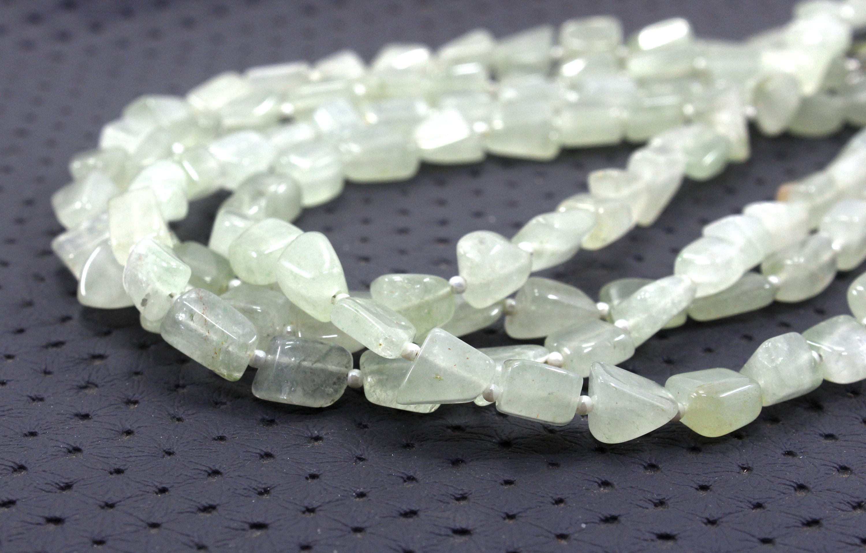 Green Aventurine Gemstone Nugget Beads: 13.5" Strand, 5x8-7x10mm