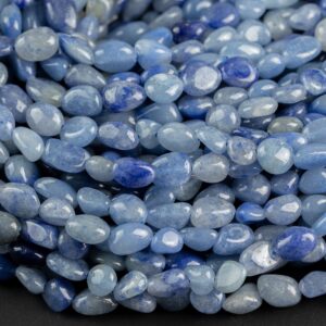Natural Blue Aventurine Nuggets Beads - Around 5x8mm in dimensions -16 Inch strand - Wholesale pricing Gemstone Beads