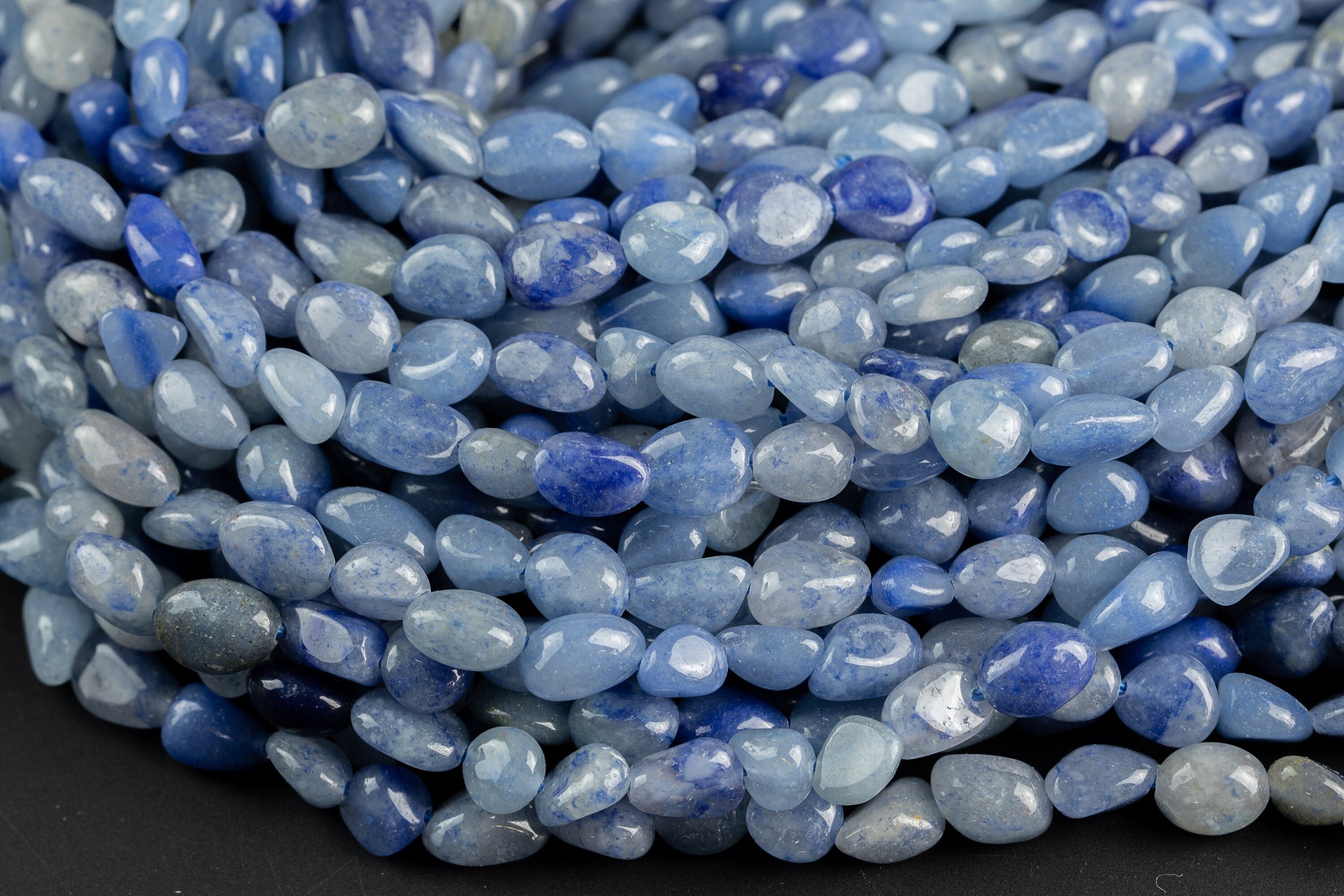 Natural Blue Aventurine Nuggets Beads - Around 5x8mm In Dimensions -16 Inch Strand - Wholesale Pricing Gemstone Beads Natural Blue Aventurine Nuggets Beads - Around 5x8mm In Dimensions -16 Inch Strand - Wholesale Pricing Gemstone Beads