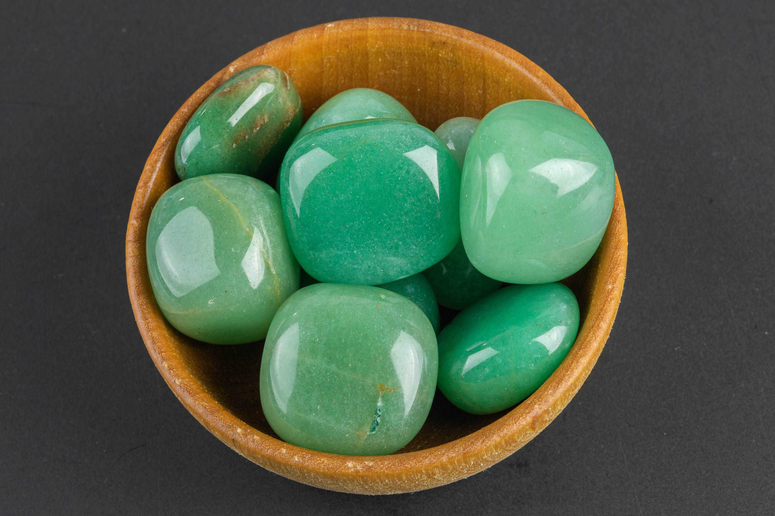 Natural Green Aventurine Tumbled Nuggets- 100 Grams-3.5 Ounces - .5 Inch-1.5 Inch Size- Roughly 8 Pcs Per Bag