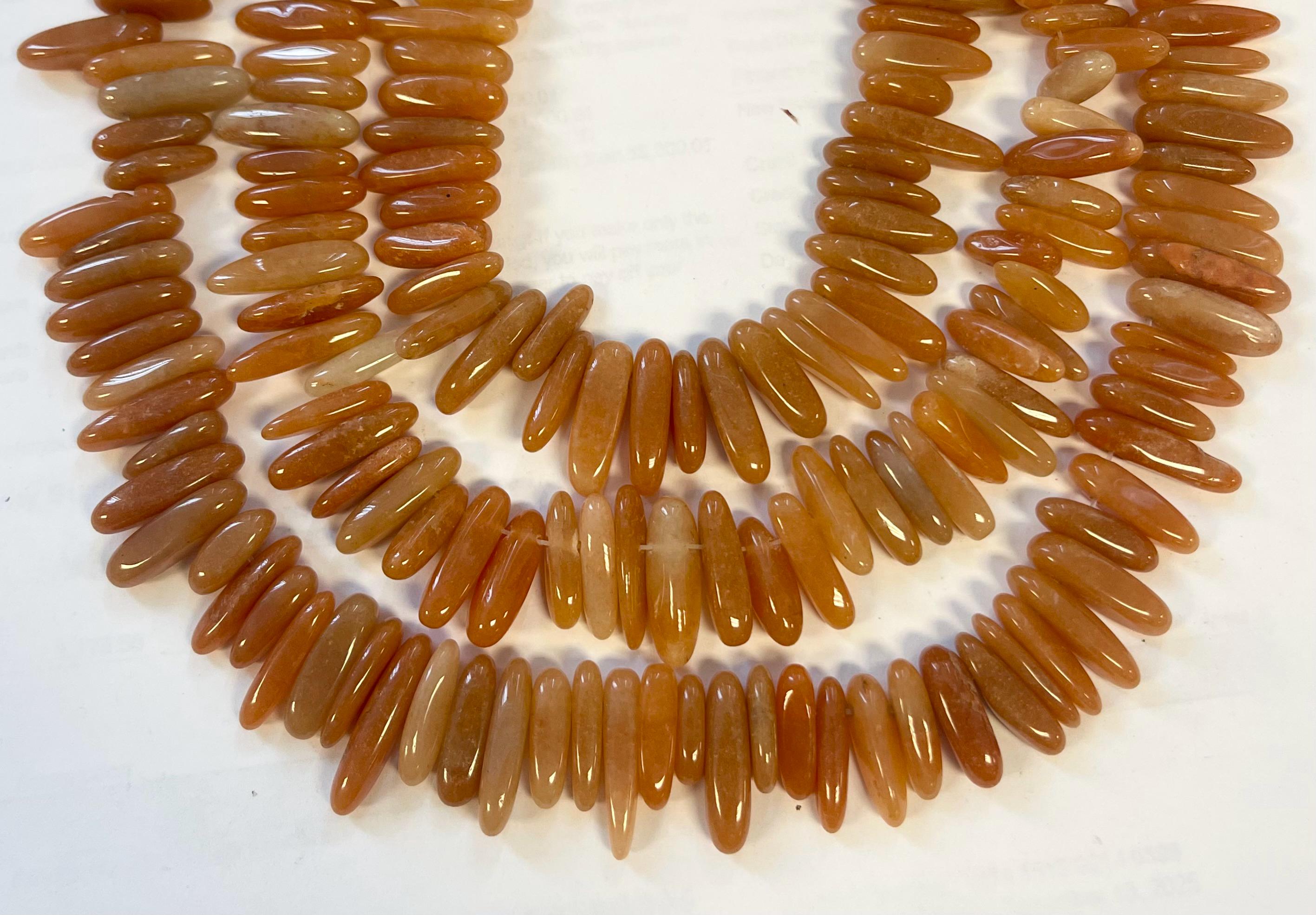 Natural Red Aventurine (3-6)x(8-16)mm Nugget Gemstone Bead--15.5 Inch Strand