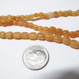 Orange Aventurine nugget beads. Natural orange small nugget beads 4-6mm. DIY loose beads 15.75''