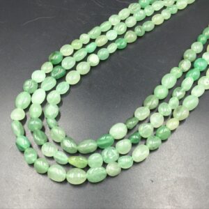 Aventurine Pebble Beads Polished Green Aventurine Beads 6-8mm Natural Aventurine Nugget Beads Gemstone Crystal Beads 15.5" Strand