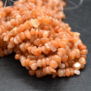 Red Aventurine Gemstone Chips Nuggets Beads - 5mm - 8mm, 32" Strand