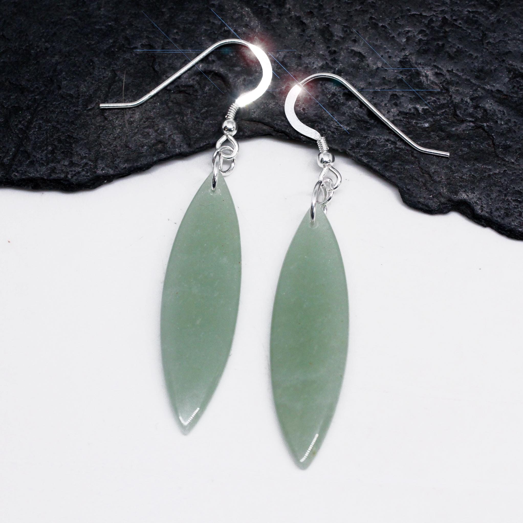 Fresh Mint - Aventurine And Sterling Silver Earrings