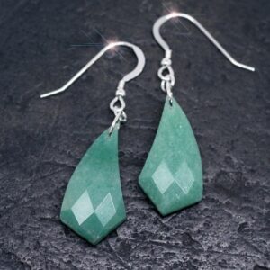 Fresh Mint - Faceted Aventurine And Sterling Silver Earrings