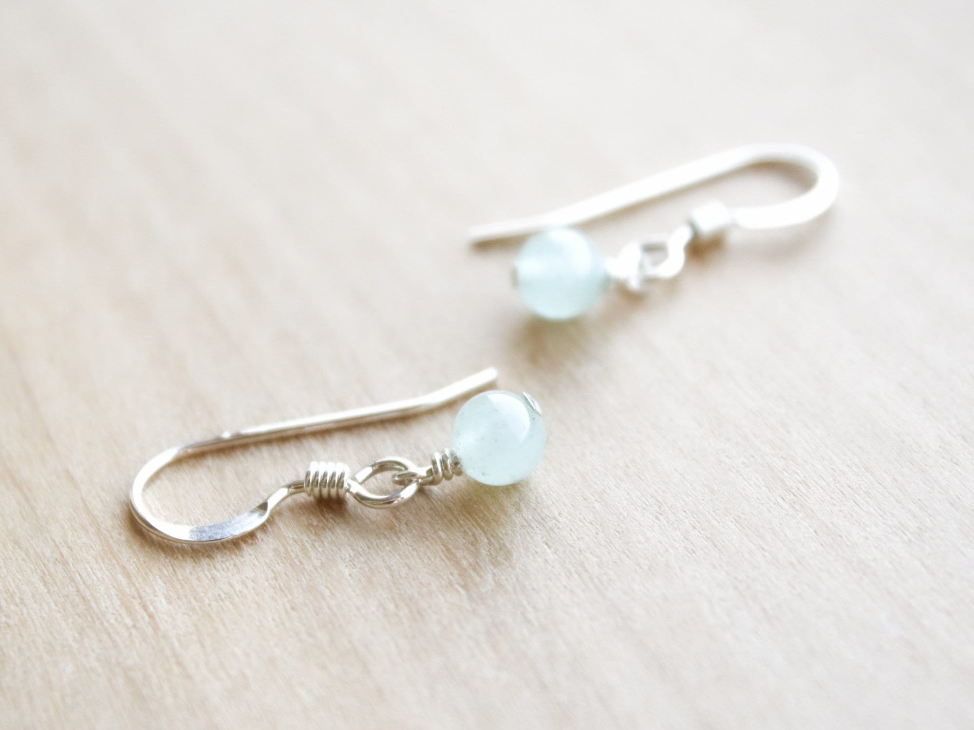 Green Aventurine Earrings, Sterling Silver Dangle Earrings