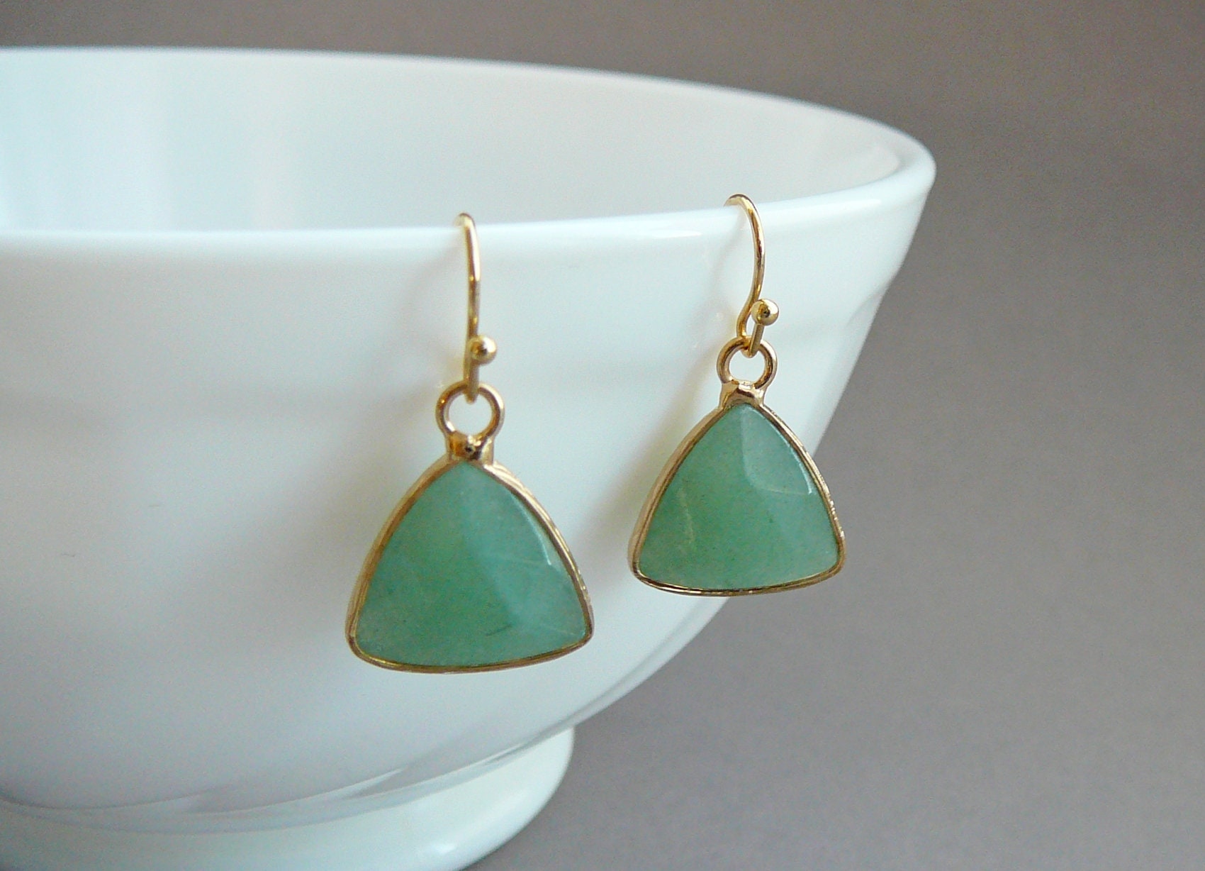 Aventurine Earrings, Green Stone Earrings, Natural Aventurine Stone Earings, Birthstone Earrings, Aventurine Jewelry, Green Gold Earrings