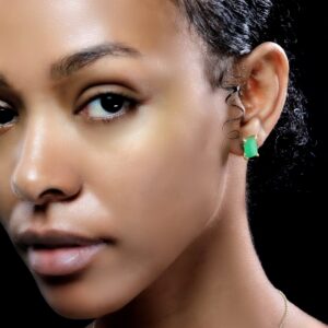 Rectangle Earrings Green Aventurine · Green Stud Earrings · Emerald Cut Earrings · Simple Gemstone Earrings · Gifts For Her Earrings