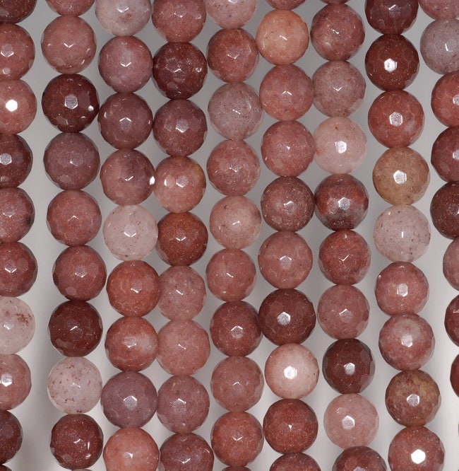 10mm Purple Aventurine Gemstone Faceted Round Loose Beads 15 Inch Full Strand (80002047-a66)