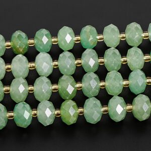 10x6MM Parsley Bunch Aventurine Beads Grade AAA Genuine Natural Gemstone Faceted Rondelle Loose Beads 15" / 7.5" Bulk Lot Options (110565) 10x6MM Parsley Bunch Aventurine Beads Grade AAA Genuine Natural Gemstone Faceted Rondelle Loose Beads 15" / 7.5" Bulk Lot Options (110565)