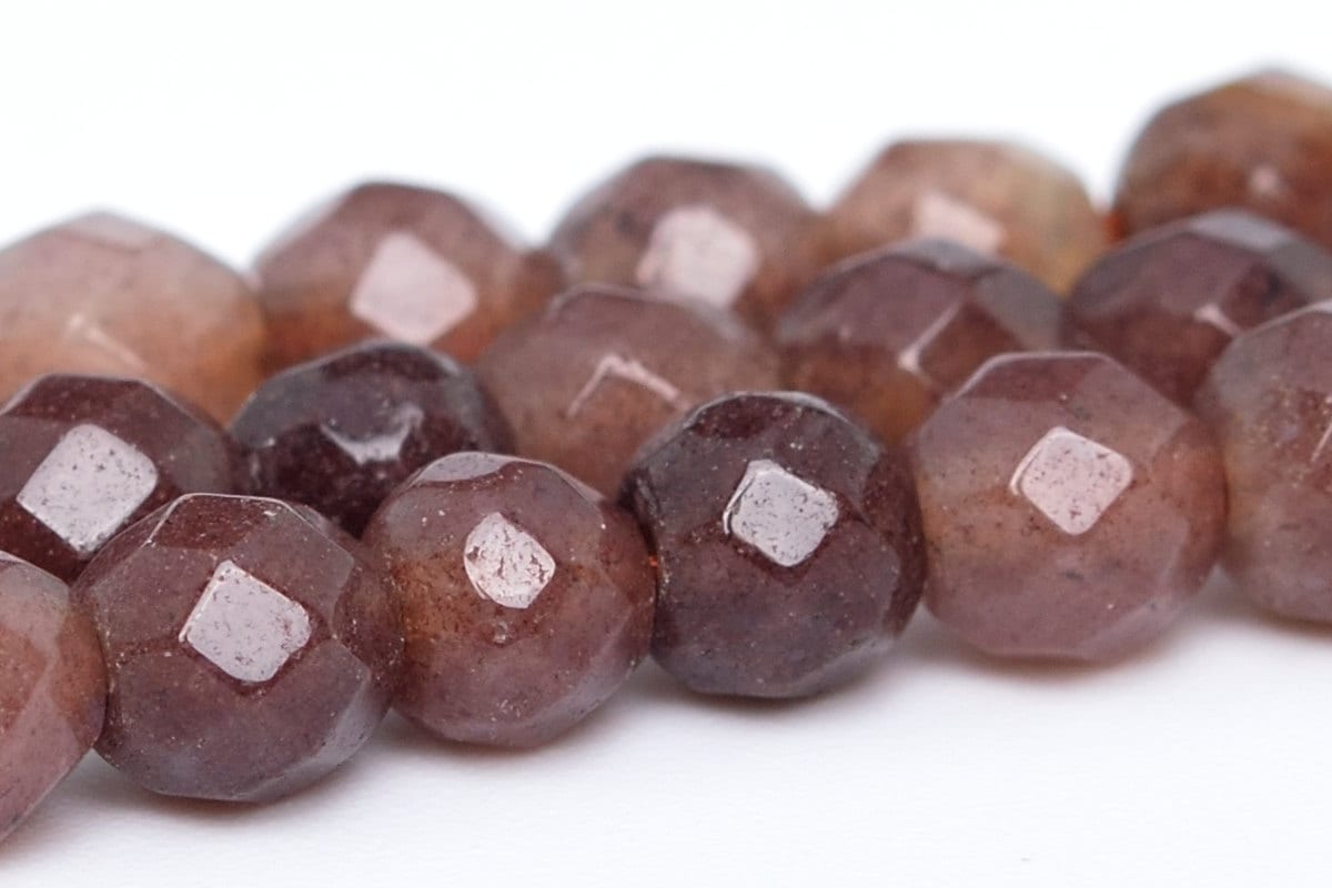 4mm Purple Brown Aventurine Beads Grade Aaa Natural Gemstone Faceted Round Loose Beads 15" Bulk Lot Options (100885)