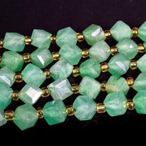 8MM Green Aventurine Beads Grade AA Gemstone Faceted Cube Loose Beads 15"/7.5" Bulk Lot Options 8MM Green Aventurine Beads Grade AA Gemstone Faceted Cube Loose Beads 15"/7.5" Bulk Lot Options