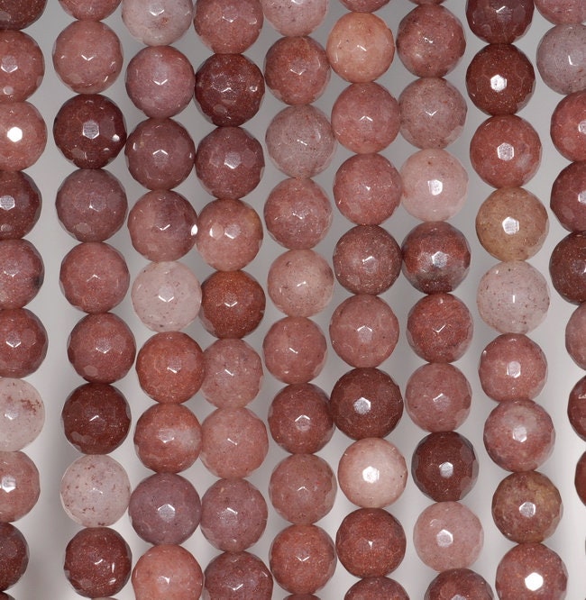 8mm Purple Aventurine Gemstone Faceted Round Loose Beads 7 Inch Half Strand (80002038 H-a66)