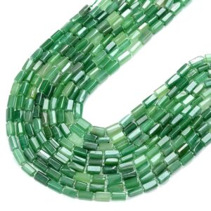 Natural Green Aventurine Gemstone 12X8MM Faceted Cylinder Round Tube Loose BeadsBULK LOT 1,2,6,12 and 50 (D465) Natural Green Aventurine Gemstone 12X8MM Faceted Cylinder Round Tube Loose BeadsBULK LOT 1,2,6,12 and 50 (D465)