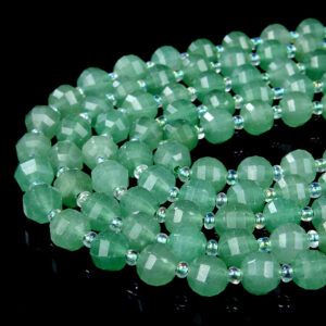 Natural Green Aventurine Gemstone Grade Aaa Faceted Lantern 8mm 10mm Loose Beads (d40) Natural Green Aventurine Gemstone Grade Aaa Faceted Lantern 8mm 10mm Loose Beads (d40)
