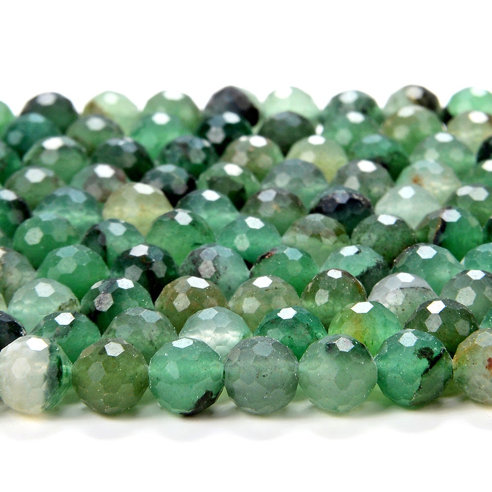 Natural Green Aventurine Gemstone Grade Aaa Micro Faceted Round 6mm 8mm Loose Beads Bulk Lot 1,2,6,12 And 50 (d113) Natural Green Aventurine Gemstone Grade Aaa Micro Faceted Round 6mm 8mm Loose Beads Bulk Lot 1,2,6,12 And 50 (d113)