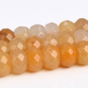 Yellow Aventurine Beads Grade Aaa Gemstone Faceted Rondelle Loose Beads 6mm 8mm Bulk Lot Options