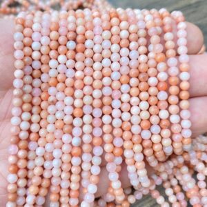 2mm/3mm/4mm Gemstone Round Beads,pink Aventurine Round Beads,gemstone Beads Necklace,crystal Beads,smooth Round Beads,for Jewelry Making