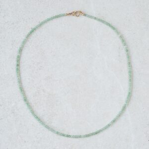 Aventurine necklace, 2mm beaded aventurine  necklace, aventurine [ENAM1697] beaded choker, dainty aventurine necklace, aventurine