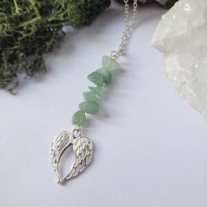 Archangel Raphael necklace with Green Aventurine