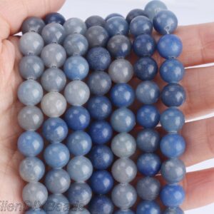 Blue Aventurine Chalcedony Gemstone, Handmade Necklace, Beautiful Semi-precious Stone Beads, Smooth Loose Strand, Wholesale Beads---stn00161