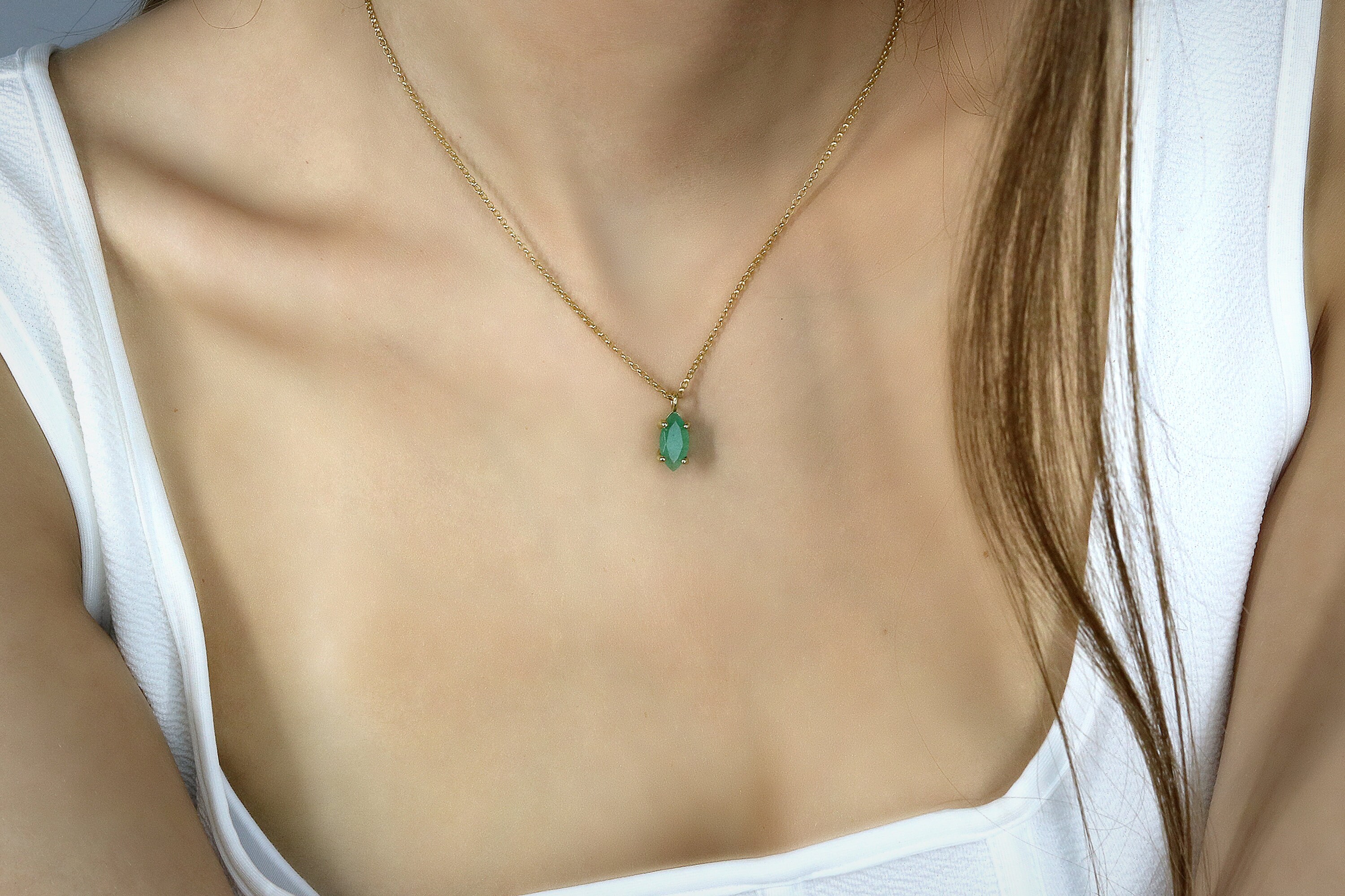 Dainty Marquise Shape Gemstone Necklace · Green Aventurine Necklace · 18k Gold Necklace For Women · Bridesmaid Gifts Necklace Dainty Marquise Shape Gemstone Necklace · Green Aventurine Necklace · 18k Gold Necklace For Women · Bridesmaid Gifts Necklace