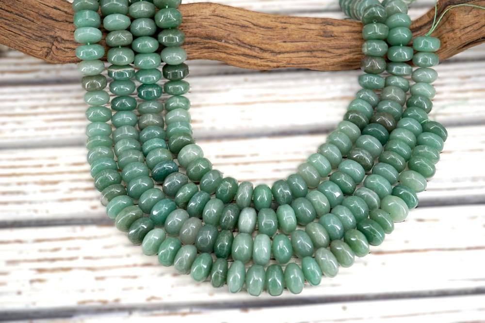Green Aventurine 14-15mm Melon Beads (etb01797) Unique Jewelry/vintage Jewelry/gemstone Necklace