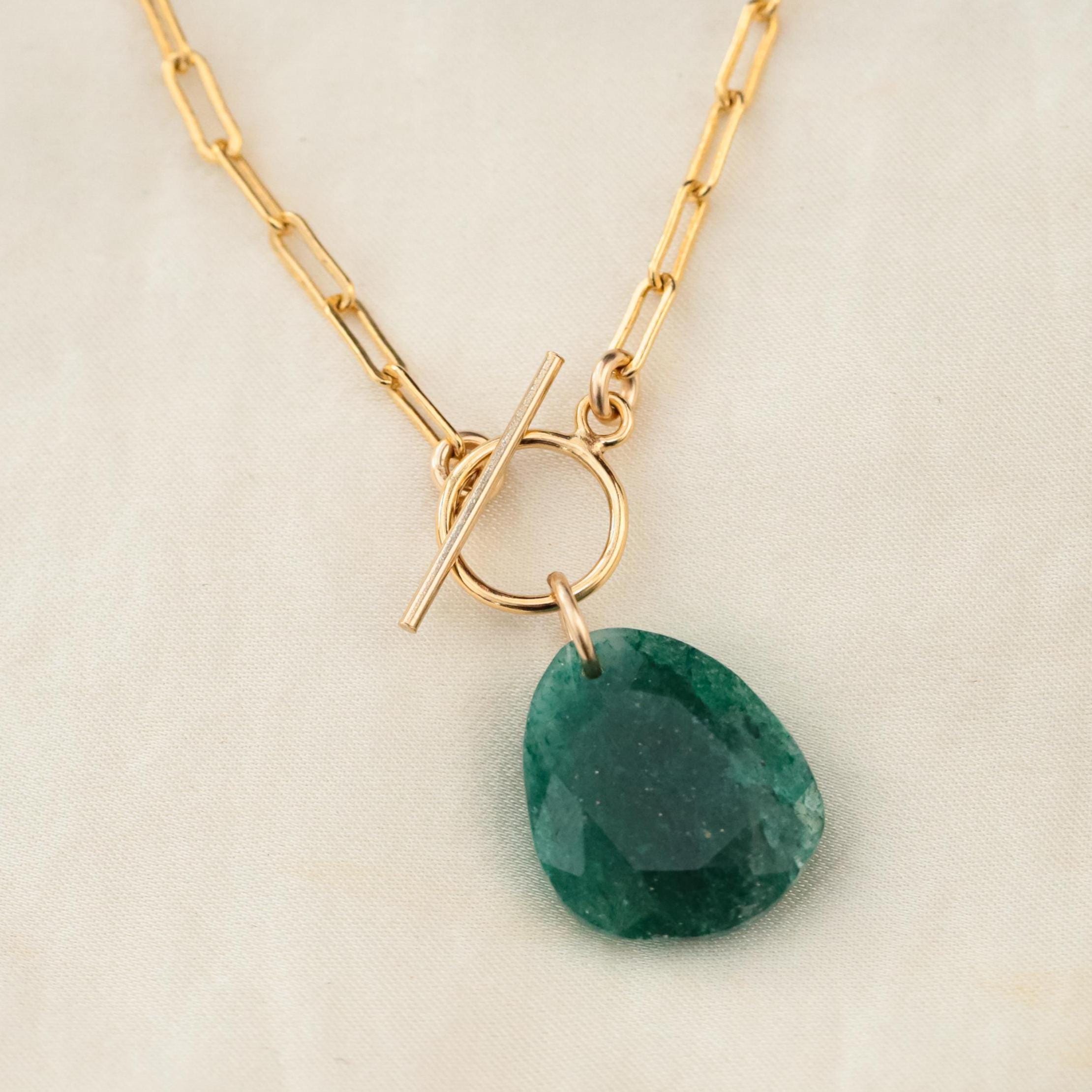 Green Aventurine 14k Gold Filled Necklace , Green Aventurine Necklace , Gold Green Aventurine Necklace, Green Aventurine Jewelry, Aventurine