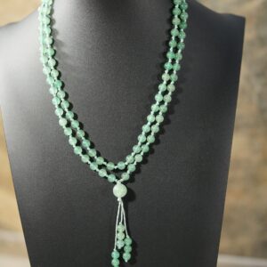 Green Aventurine Mala Necklace • Luck Necklace • 6mm • 108+1 • Prosperity Necklace • Heart Chakra Necklace • Opportunity Necklace • Ag4800