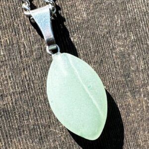 Green Aventurine, Stianless Steel, Healing Stone Necklace with Positive Reiki Energy!