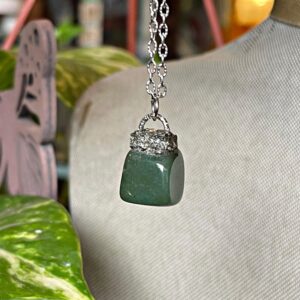 Aventurine Necklace, Green Stone Jewelry