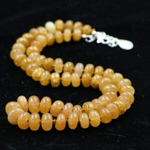 Hand Knotted Yellow Aventurine Necklace, Gold Gemstone Rondelle Choker, Honey Yellow Stone Jewelry, Silk Knotted Luxe Boho Gift For Her