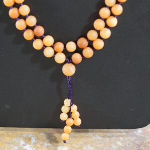 Matte Orange Aventurine Mala Necklace • Orange Aventurine Mala Beads • 4mm • 6mm • 8mm • Handcrafted Mala Necklace • 108+1 • A4687