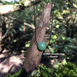 Minimalist Green Aventurine Bead Choker: 10mm Gemstone Necklace