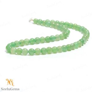 Natural Green Aventurine Necklace, 18 Inch Handmade Gemstone Jewelry, Lucky Prosperity Stone Beads, Heart Chakra Healing Gift For Her