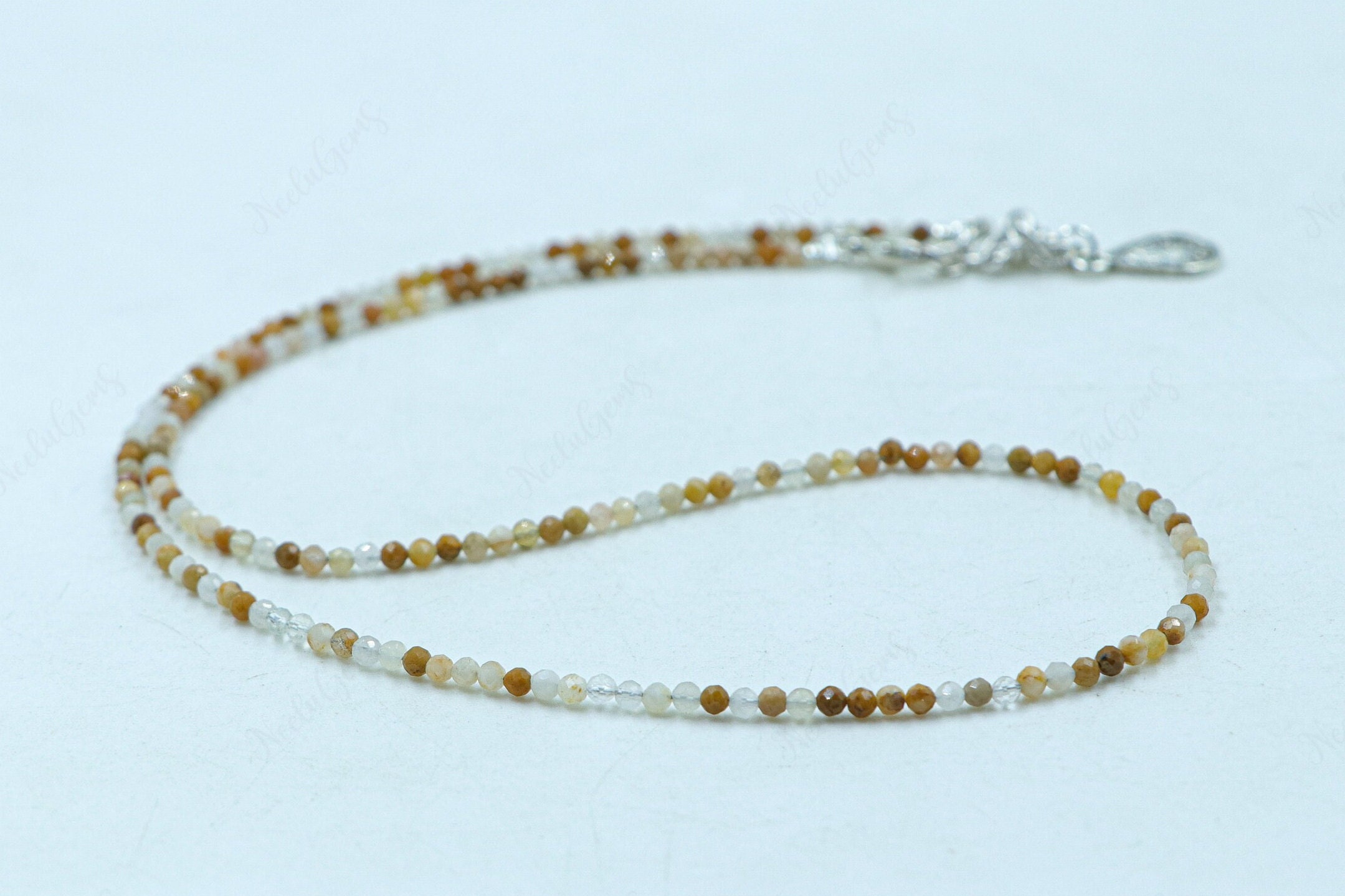 Natural Red Aventurine Necklace, Micro Cut Faceted Gemstone Choker, Dainty Burnt Orange Stone Jewelry, Vitality Crystal Gift, Gift For Her