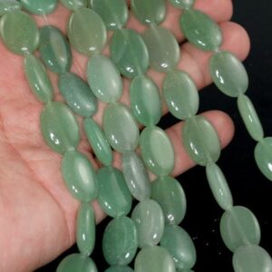 18x13mm Green Aventurine Gemstone Oval Loose Beads 15.5 Inch Full Strand (90183730-a121) 18x13mm Green Aventurine Gemstone Oval Loose Beads 15.5 Inch Full Strand (90183730-a121)