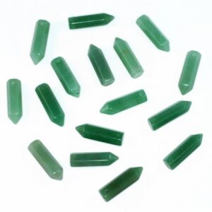 31x8mm Green Aventurine Gemstone Point Healing Chakra Hexagonal Point Focal Bead LOT 2,4,6,12 and 50 (90183767-368) 31x8mm Green Aventurine Gemstone Point Healing Chakra Hexagonal Point Focal Bead LOT 2,4,6,12 and 50 (90183767-368)