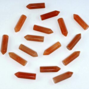 31x8mm Orange Aventurine Gemstone Point Healing Chakra Hexagonal Point Focal Bead LOT 2,4,6,12 and 50 (90183773-368) 31x8mm Orange Aventurine Gemstone Point Healing Chakra Hexagonal Point Focal Bead LOT 2,4,6,12 and 50 (90183773-368)