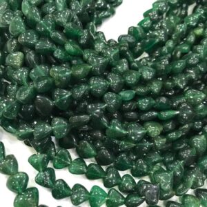 Green Aventurine Heart Beads | Smooth Gemstone Beads For Jewelry Making Green Aventurine Heart Beads | Smooth Gemstone Beads For Jewelry Making