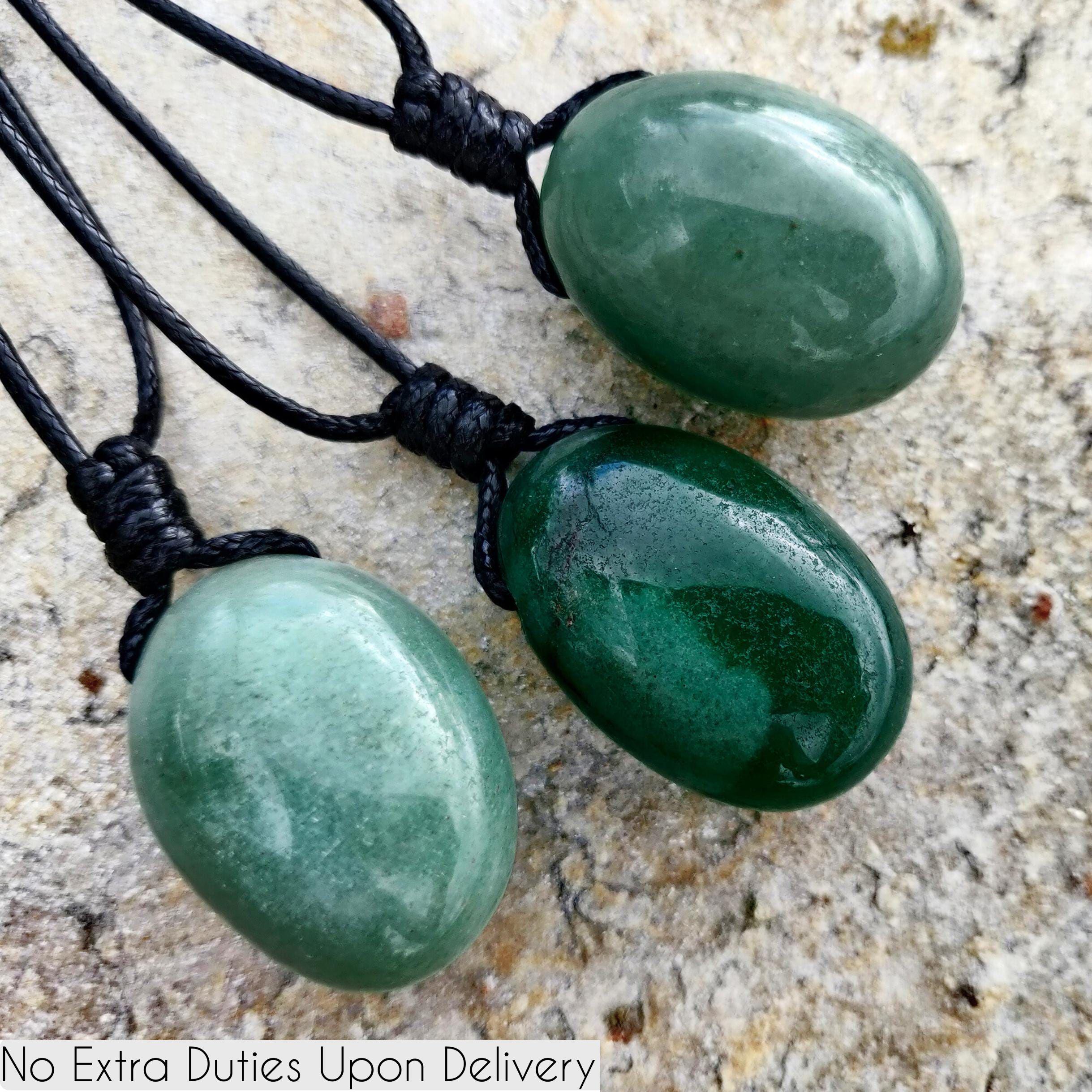 Green Aventurine Necklace, Emf Protection Jewelry, Real Crystal Pendant, Energy Healing Spiritual Gift For Men And Women