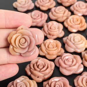 Peach Pink Aventurine Flower Pendant Grade AAA Natural One of a Kind Gemstone